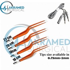 4pcs Set Non-stick Bayonet Bipolar Forceps 3mtr Cord Electrosurgical Instrument 4pcs Set Non-stick Bayonet Bipolar Forceps 3mtr Cord Electrosurgical Instrument