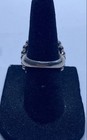 NF Sterling Silver 925 Red Quartz Marcasite Cluster Halo Ring Size 4.75 10.4g — photo 4