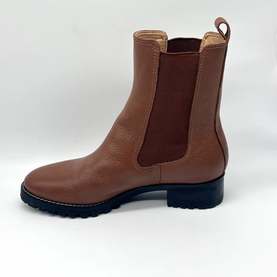 Talbots Womens Tish Chelsea Boots Brown Sz 8 Genuine Leather Mid Calf Worn Once - Image 3 of 4