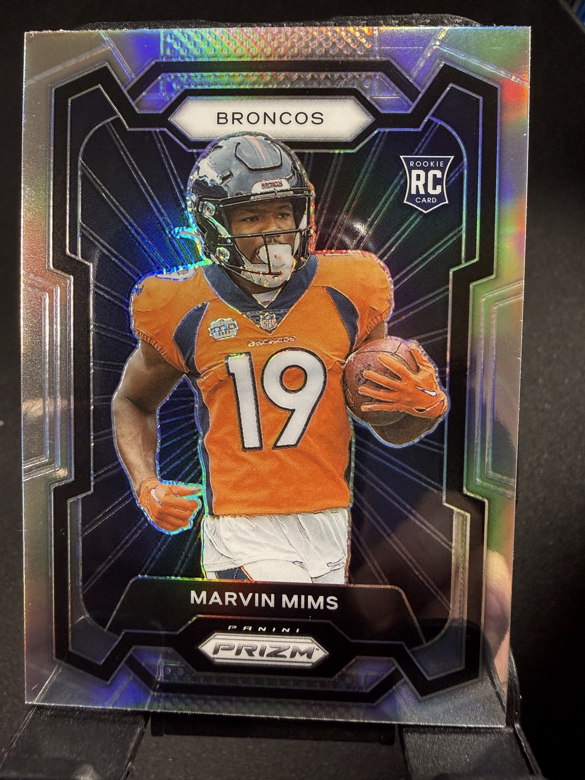 2023 Panini Prizm #318 Marvin Mims Rookie Variations Prizms Silver RC