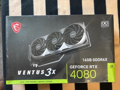 MSI Ventus GeForce RTX 4080 16GB GDDR6X PCI Express 4.0 Graphics Card VENTUS 3X