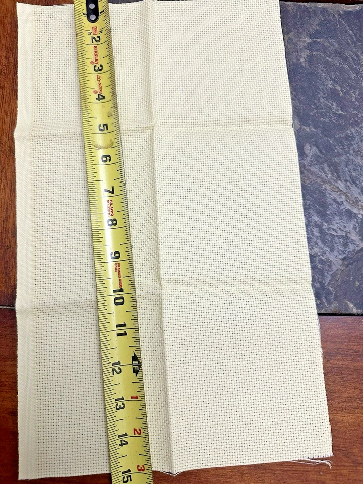 Light Golden Yellow Aida Cross Stitch Fabric 14 Count 8 x 15" - Image 4 of 4