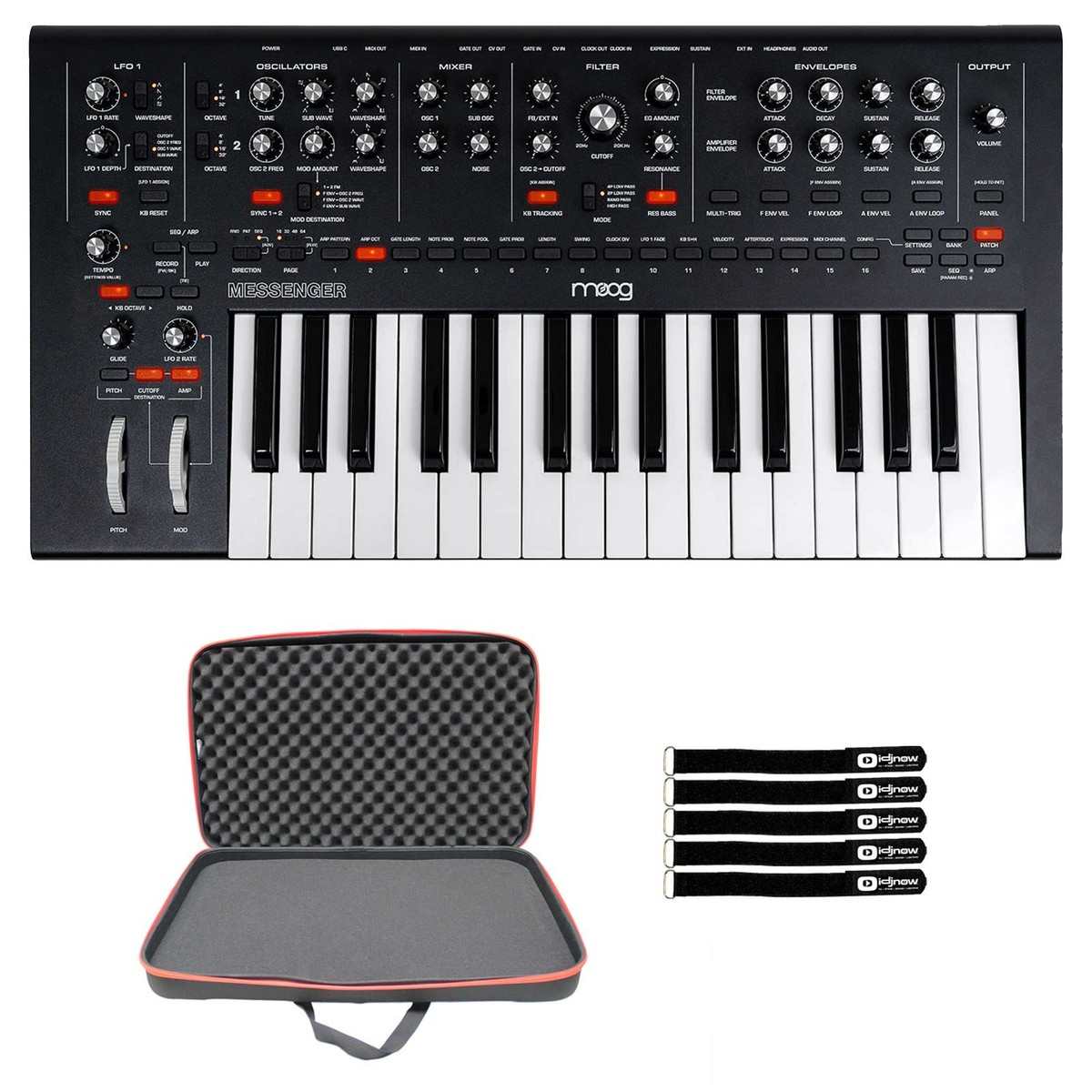 Moog MESSENGER Monophonic Recording Keyboard Synthesizer w Hard