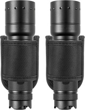 Flashlight Holster for Duty Belt, Open Top D Cell Compact Light Holder Case, Nyl
