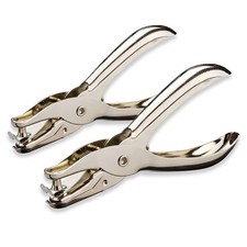 HZMM 1/4  1/8 Inch Single Hole Puncher, 2 Pcs Circle Paper Punches Silver