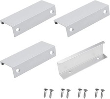4 Pack Back Mount Finger Edge Pull Concealed Handles Cabinet Pull Handles Screws