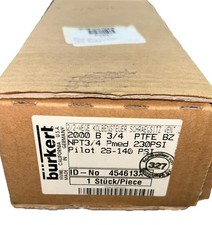 454613X SOLENOID VALVE 3/4 INCH NPT Burkert NEW NIB 28-140 PSI. BC