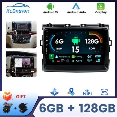128G CarPlay Für Toyota Estima Previa Tarago XR50 2006-2016 Android 15 Autoradio