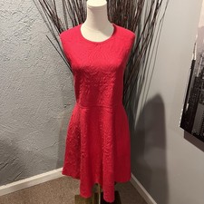 NWT ELIZA J PINK FIT AND FLARE KNEE LENGTH KINT DRESS SIZE XL