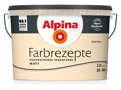 Alpina Farbrezepte Wandfarbe 2,5 Sweet Home - Helles Apricot, hochdeckend