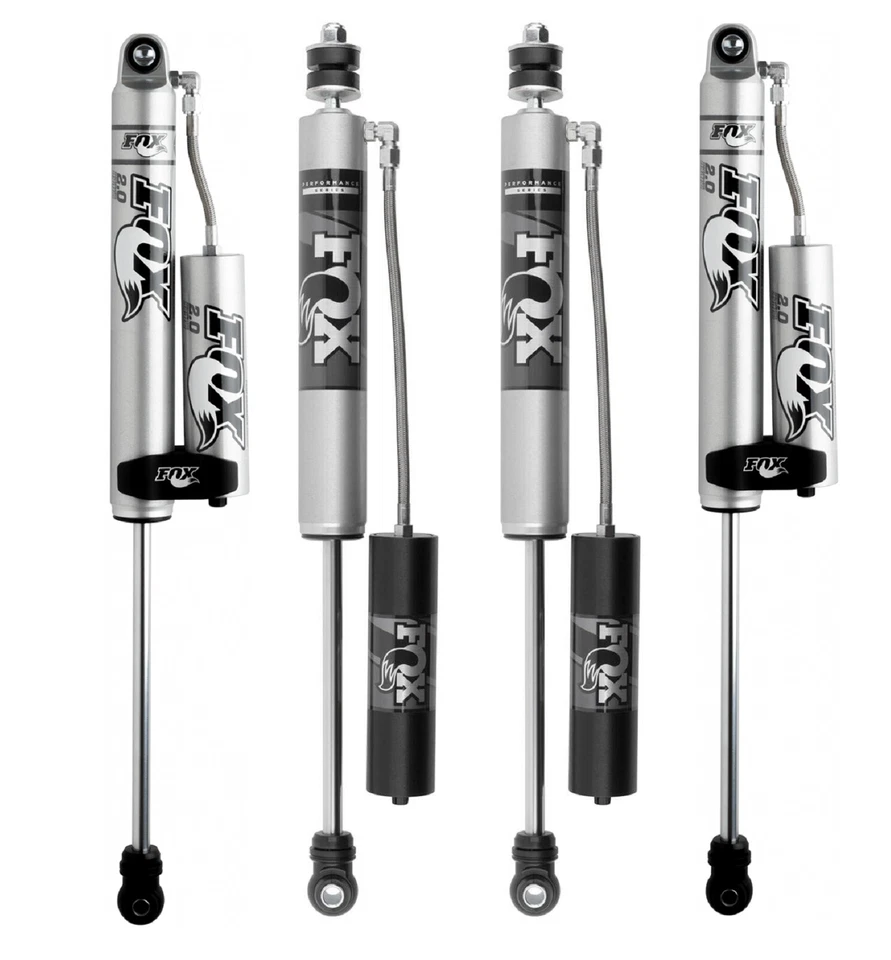 Fox Shox Set of 4 Front & Rear 2.0 Reservoir Shocks for Wrangler JK  4-6" lift