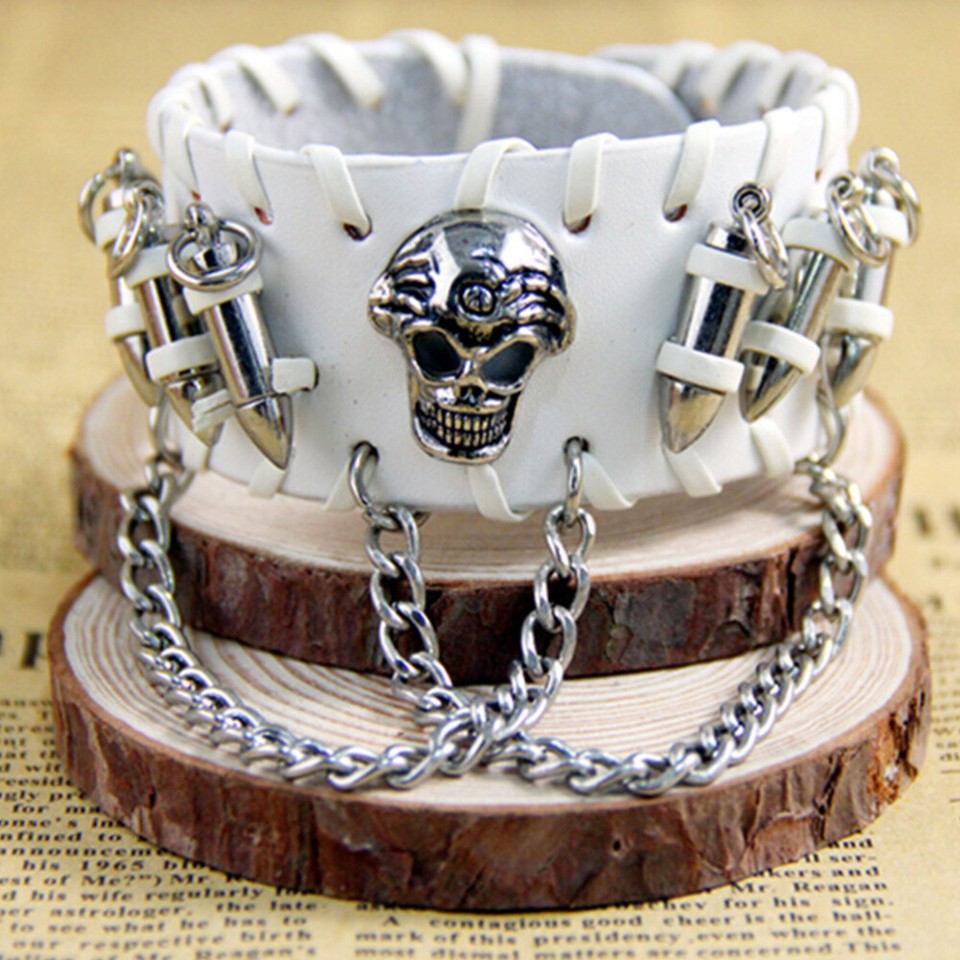 Goth Accessories for Men Skull Bracelet Long Lasting Cool Man eBay