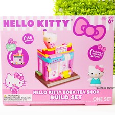 Hello Kitty Boba Tea Shop Build Set 158 Pc With Hello Kitty Figure NIB Sanrio