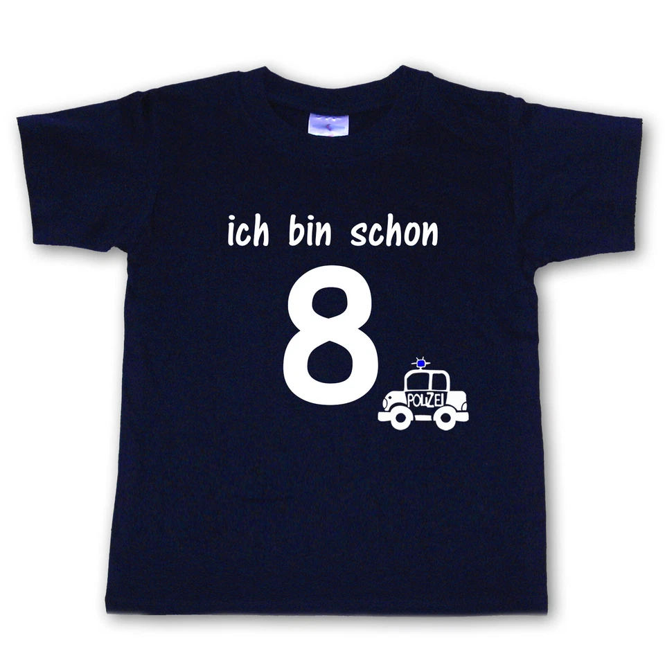 LITTLE BEE Geburtstagsshirt ich bin schon 8 WAHL Motiv Wunschname Größe NEU