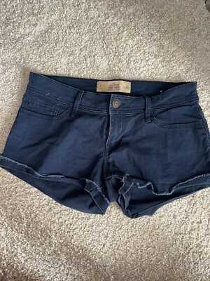 Hollister Short Shorts W26 Denim Low Rise Low Rise Inseam 2” Navy