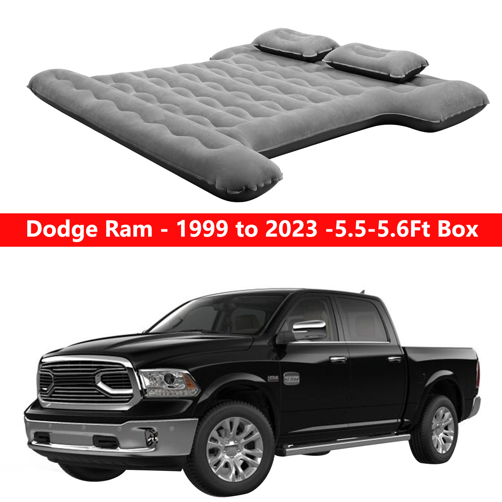 Inflatable Car Air Mattress Travel Camping Bed For Dodge Ram 1500 1999