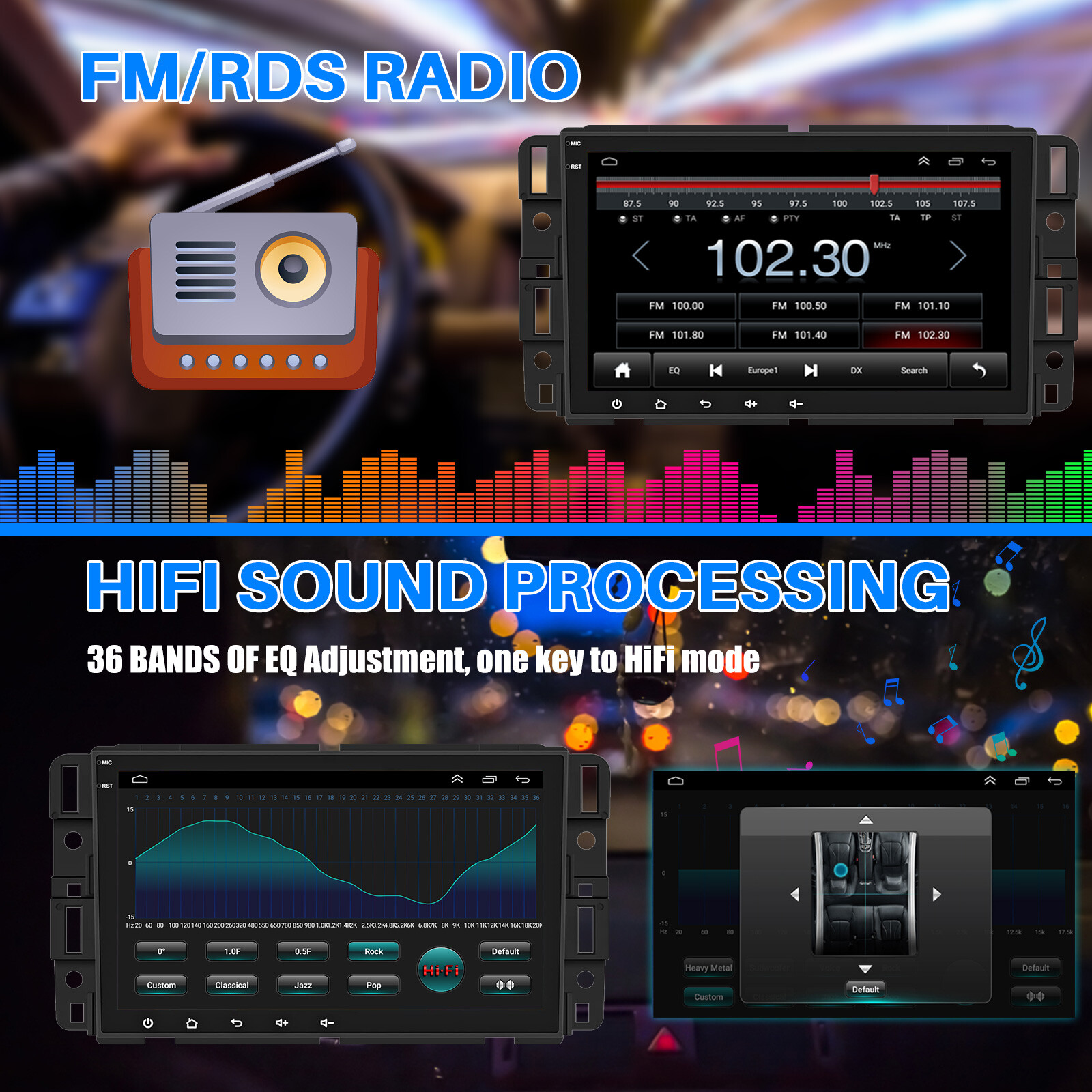 8'' Android 12 For GMC Chevy Acadia Carplay Bluetooth Car Stereo Radio