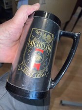 Vintage Thermo-Serv Michelob Insulated Drink Mug Cup Stein USA Made 6-1/2”
