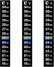 3 Pcs Fish Tank Thermometer Sticker Aquarium Temperature Strip Sticker