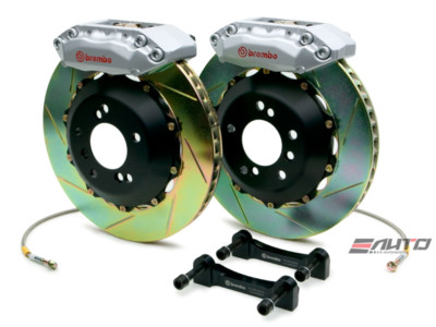 Brembo FRONT GT Brake BBK 4 Piston Silver 328x28 Slot Integra 90