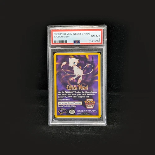 1999 Pokémon Wizards of the Coast Promos WOTC - CATCH MEW Insert PSA 8