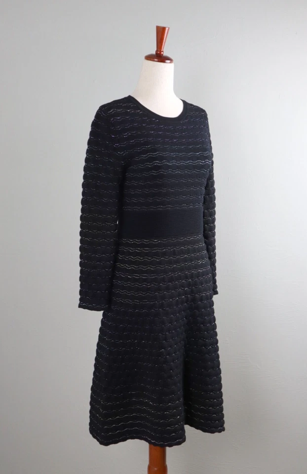 Vestido Suéter KATE SPADE New York $398 Vieira Brillo Acanalado Tejido Talla Pequeña Foto 3 de 4