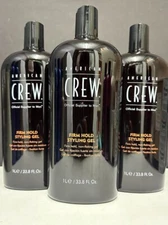 American Crew Firm Hold Styling Gel Non-Flaking - 3 Pack / 33.8 fl oz each