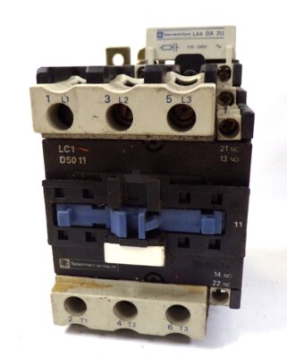 TELEMECANIQUE MAGNETIC CONTACTOR, LC1D5011, 110 V, 50/60 HZ, CURRENT 70 A,3-10CU