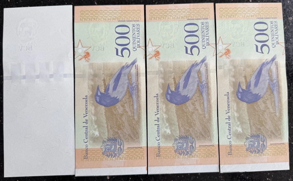 Venezuela 500 Bolivares 4 Pcs Set 2018 Progressive Proof Specimen BANKNOTE NEW - Image 2 of 2