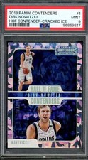 Dirk Nowitzki 2018-19 Panini Contenders HOF Cracked Ice (20/25) (pop 3) #1 PSA 9