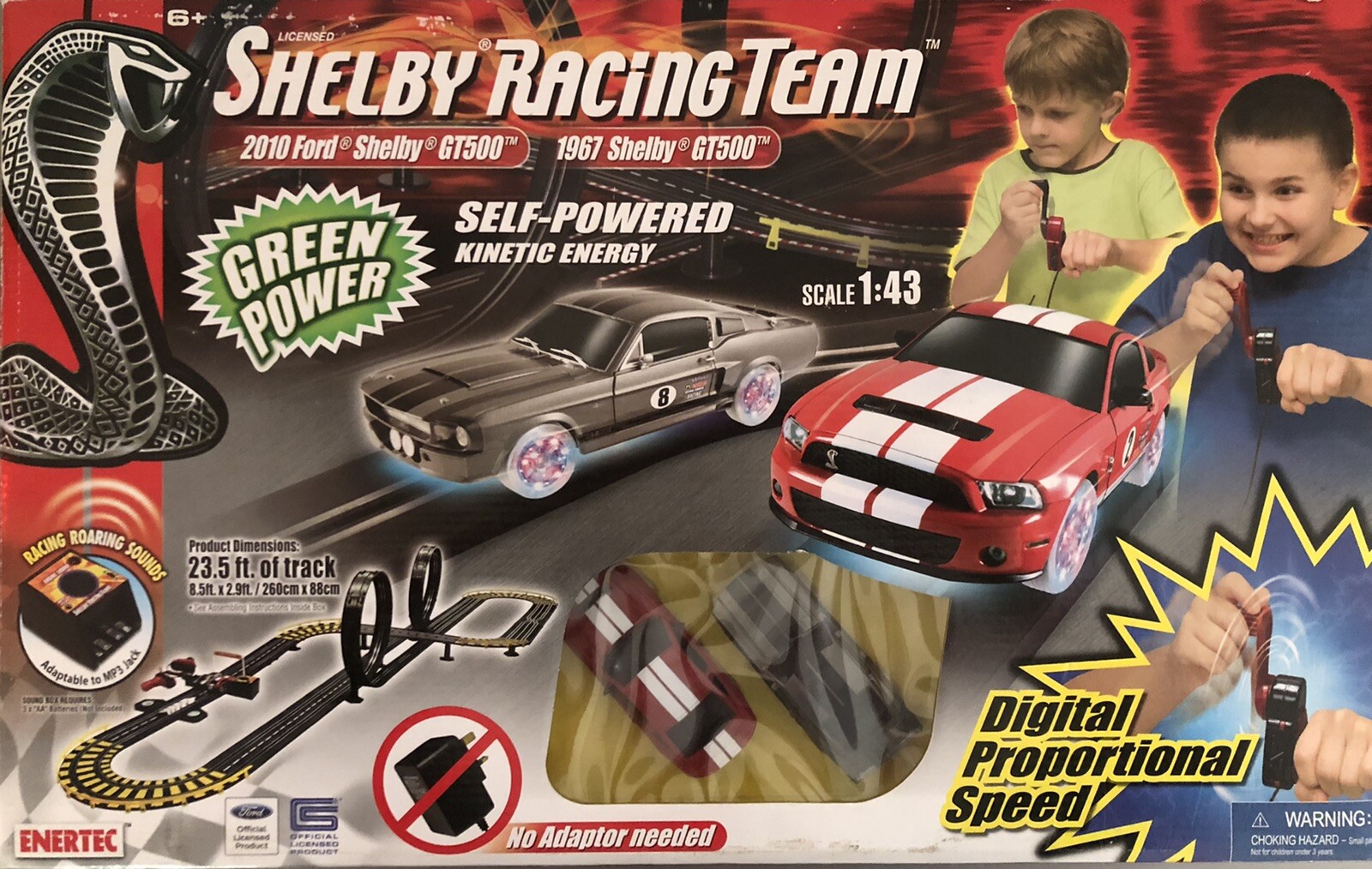 Race Track Set Enertec Ford Mustang Shelby 2011 circuit électrique miniature de slot car 1/43