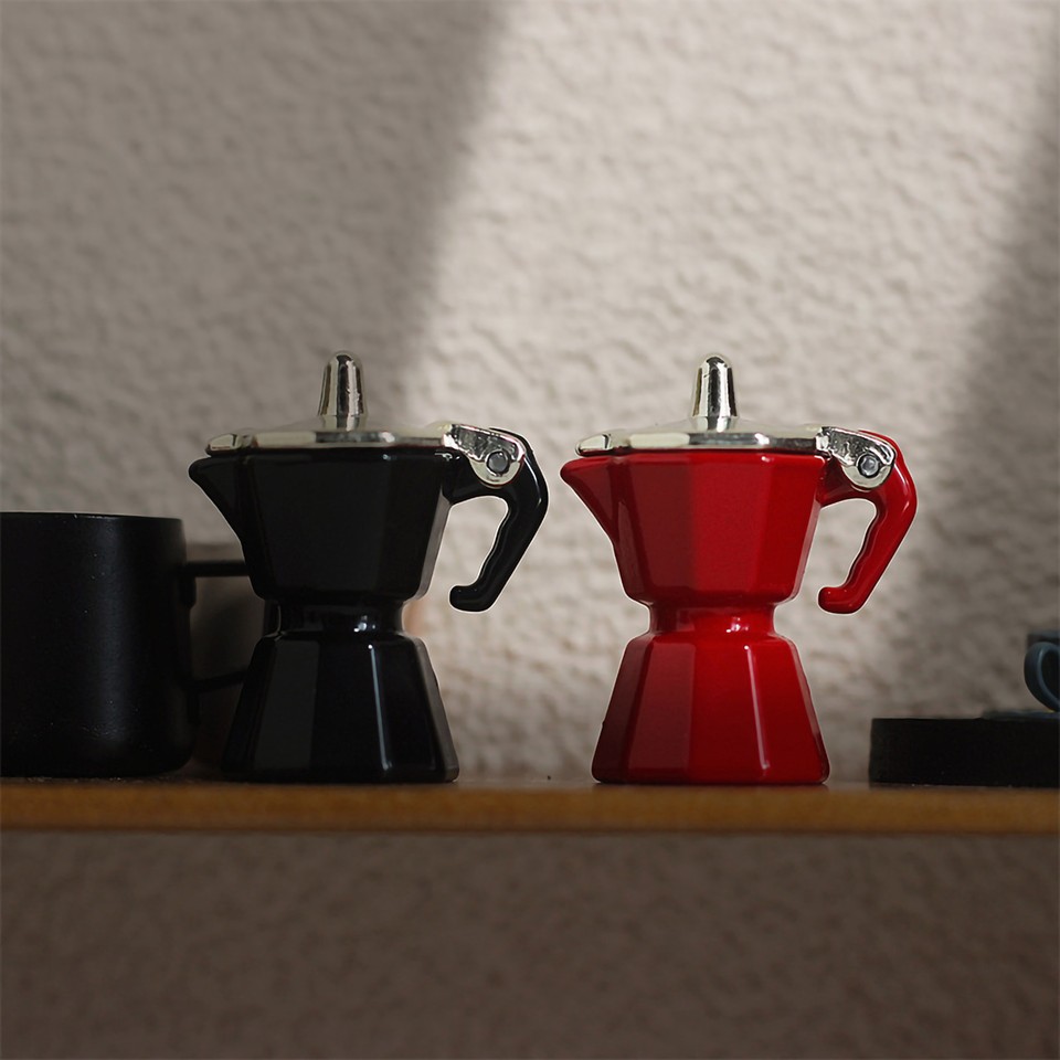 Miniature Kitchen Decor for Dolls Coffee Maker Dollhouse Pot Model Toy
