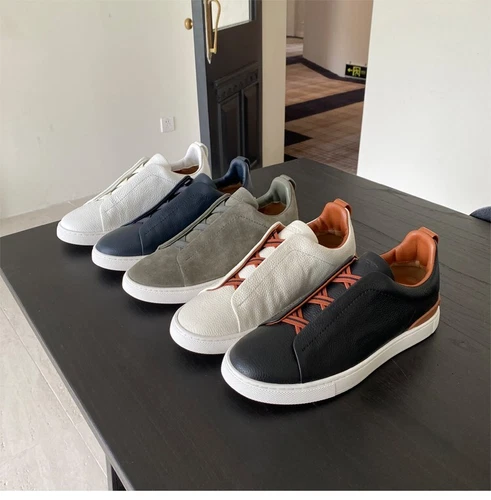 Sneakers uomo pelle traspirante taglia 39-45 - Foto 6 di 30