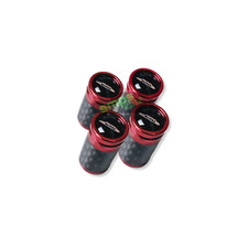Fits Mini F56 Red Valve Caps Carbon Fibre Effect Alloy Wheel Dust Caps Jcw
