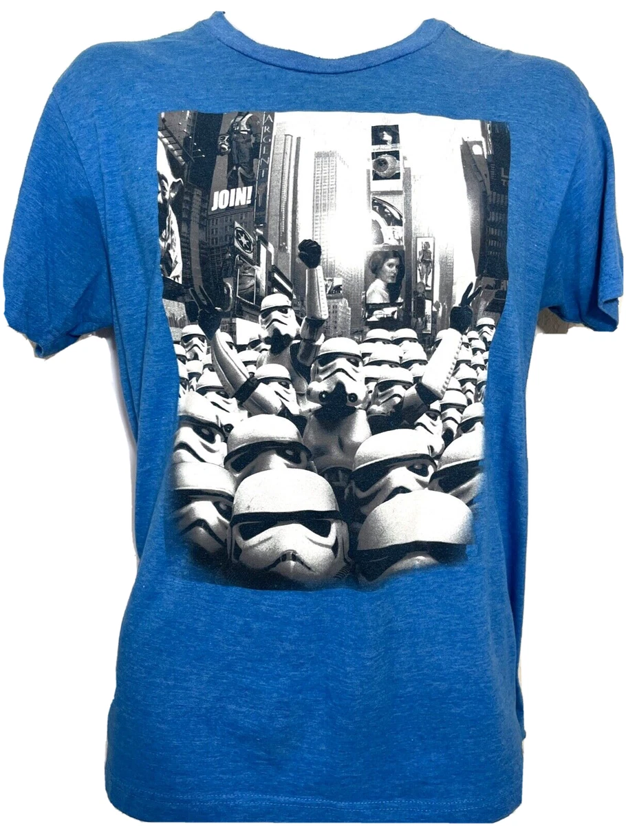 Star Wars T Shirt Blue Cotton Blend Adult Medium eBay