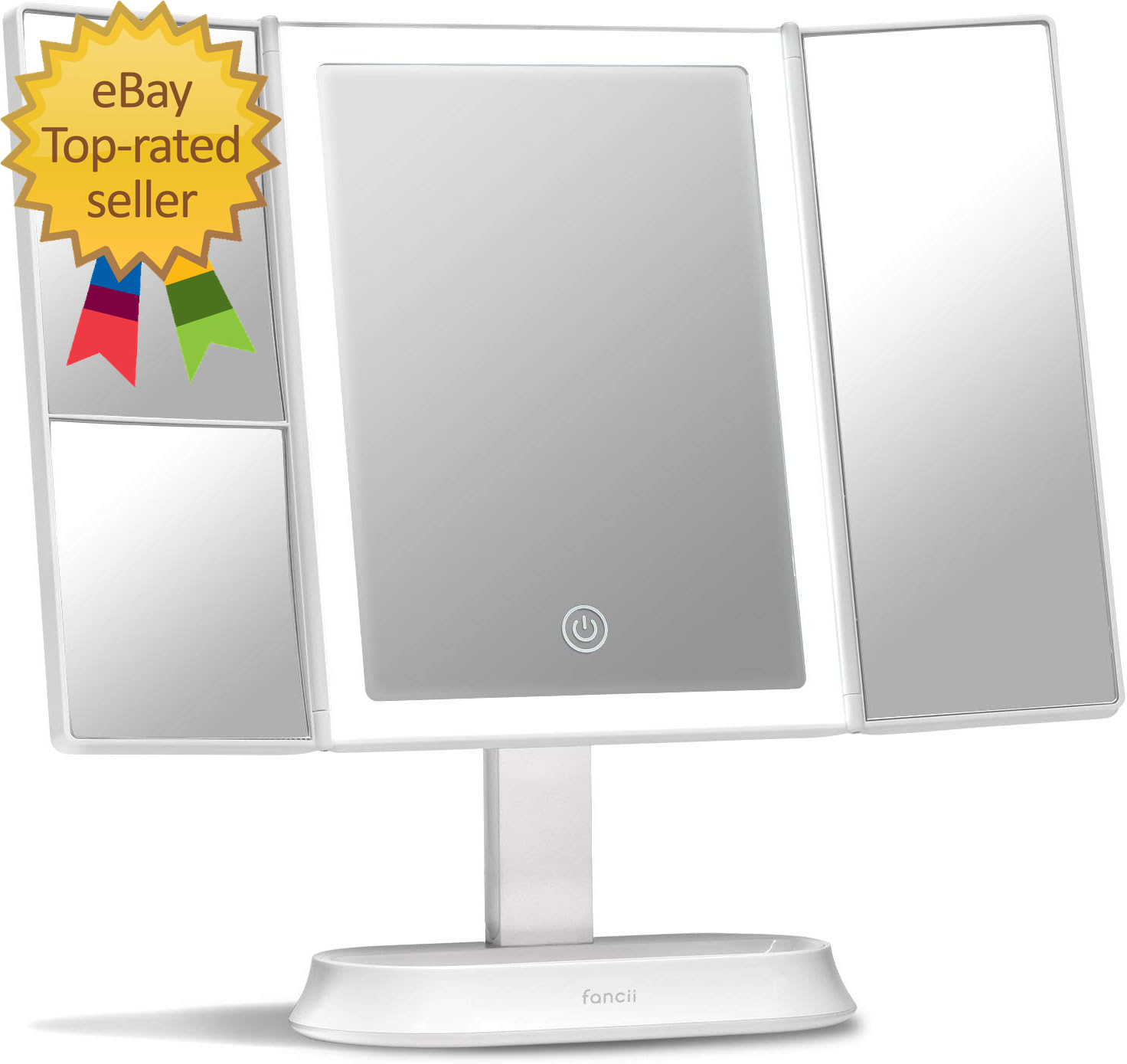 5X & 7X Magnification LED Lighted Trifold Vanity Makeup Mirror-image