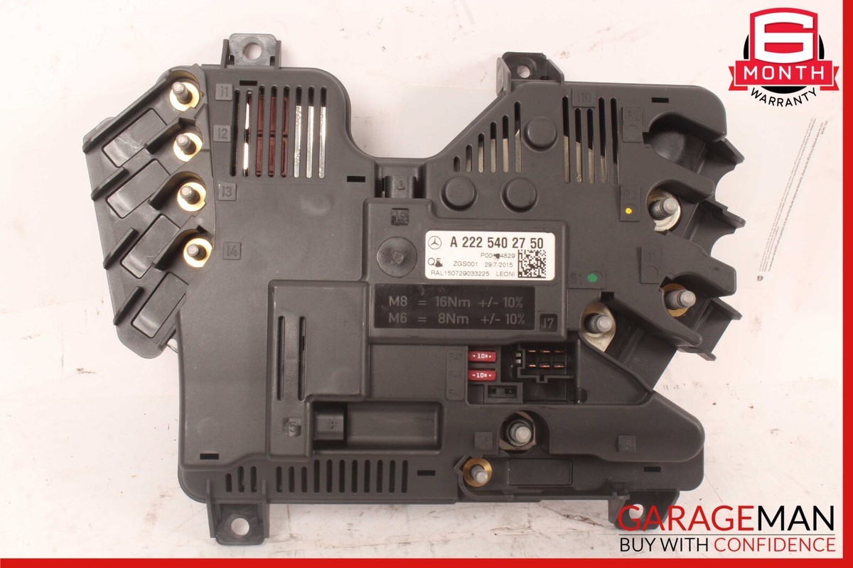 14-17 Mercedes W222 S550 S600 Rear Trunk Fuse Relay Junction Box