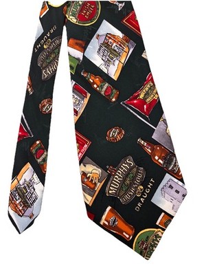 Vintage Nicole Miller Murphys Irish Stout 100% Silk Men's Tie 1996