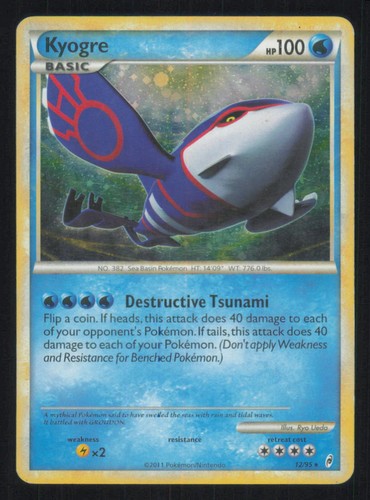 KYOGRE 12/95 HOLO RARE CALL OF LEGENDS LP POKEMON