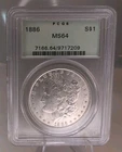 1886 P PCGS MS64 Morgan Silver Dollar $1 US Mint Coin 1886 MS64