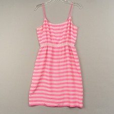 J. Crew Sun Dress Women's 4 Pink Silk Stripe Sleeveless
