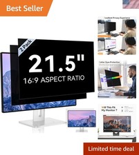 2-Pack 21.5 Inch Matte Anti-Glare Monitor Privacy Filter for Confidentiality