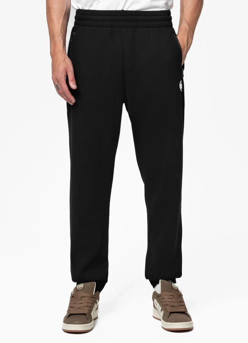 Pantalone Tuta Uomo Diritto Felpato con Tasca Zip Ermetica - EVG