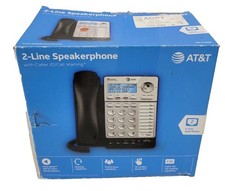 AT T Corded Telephone with Caller ID - Silver/Black AT ML17928 new.