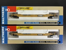 Walthers Goldline HO Scale  Husky Stack Well Cars TTX #456129, #456164 Lot of 2