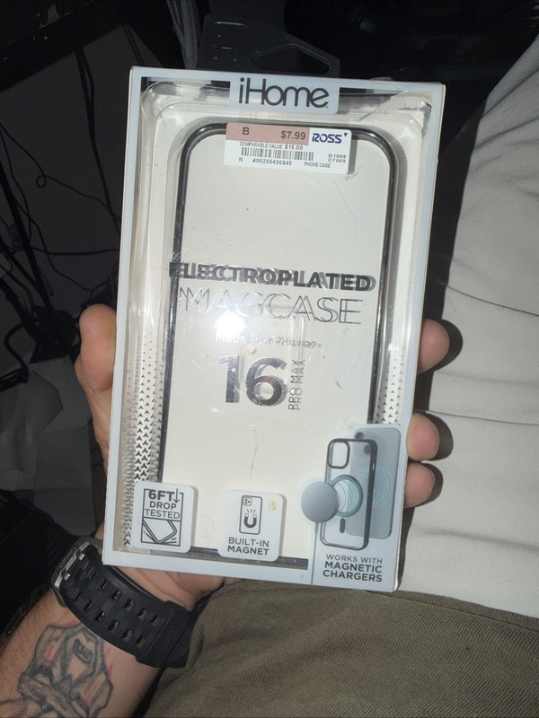 iHome Magnetic Mag Case For iPhone 16 Pro Max Clear Mettalic NIB 