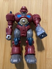 Hap P Kid Mars Robot Attack 7 Maroon Light Up Walking Action Figure Untested