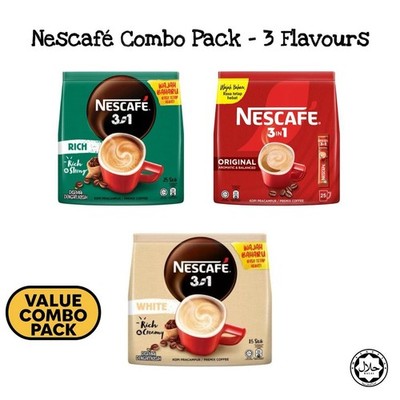 Nescafe 3 in 1 Combo pack - 3 Flavours