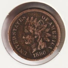 US Rare Old West 1880 Indian Head Penny Coin American Collection Shield Cent USA