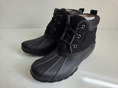 Skechers Pond Lil Puddles Women 7 Black Water Resistant Duck Boots 44376 NIB New